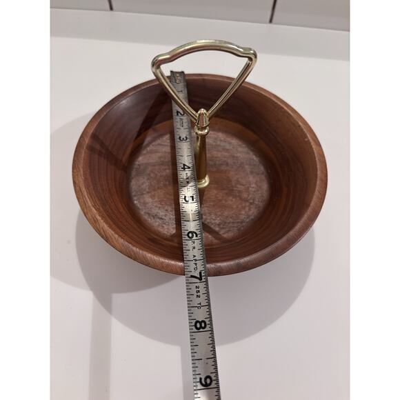 Vintage Walnut Bowl Lebanon Missouri Handled Nut Trinket Bowl - Picture 2 of 5